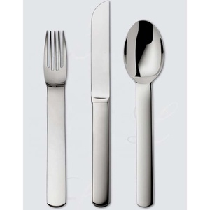 Ensemble de couverts à long manche en plaqué argent, finition mate, cuillère, fourchette et couteau martelés de luxe - Product Image 5