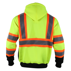 OEM prix de gros vêtements de sécurité de travail sweat à capuche de sécurité réfléchissant pour hommes à vendre vestes de sécurité sweats à capuche pour homme, 100% coton - Product Image 3