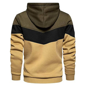 100% coton personnalisé hommes hiver fermeture éclair sweats à capuche séchage rapide respirant coupe-vent solide motif col à capuche hommes sweats" - Product Image 3