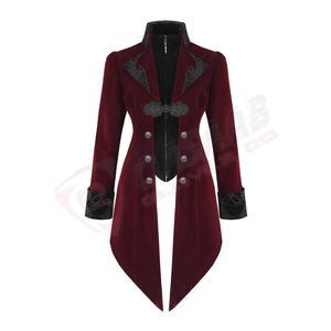Red-Velvet's Gothic-Long Custom Low MOQ Venta al por mayor Mujeres Outwear Moda Tallas grandes Tail-coat Hoodies para mujeres - Product Image 1