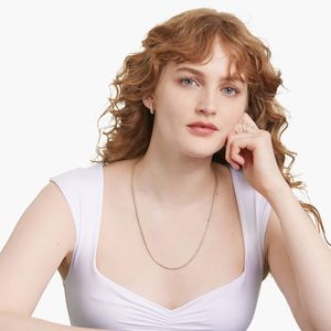 Moissanite de corte redondo de 20 pulgadas, cadena de tenis de oro/plata de 10K, collar ostentoso helado, estilo Hip Hop, regalo de joyería Unisex para mujer - Product Image 2