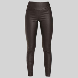 Pantalons en cuir pour femmes, nouvelle arrivée, streetwear décontracté personnalisé, taille haute, jambe large, noir avec motif cœur pour femmes, pantalons en cuir - Product Image 4