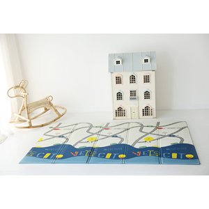 Alfombra de juegos para bebés XPE de un solo lado, 160x140x1,2 cm, alfombrillas de juego de carretera de espuma no tóxicas impermeables enrollables, categoría de producto - Product Image 5