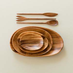 Top quality wood plates sustainable luxury dinnerware <b>sets</b> wholesale wooden plate for gourmet dinner <b>serving</b> - Product Image 1