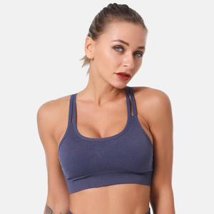 Soutien-gorge de sport imprimé personnalisé à haute élasticité pour Fitness Running Qualité OEM Service Sans couture et Doublure en spandex grande taille - Product Image 2