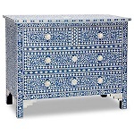 Commode à 4 tiroirs en os incrusté, motif chevron, design moderne, noir et blanc, best-seller, pour la maison, le bureau ou le salon