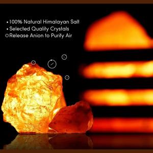 Artesanías naturales del Himalaya toque de la naturaleza lámparas de sal de roca fuente de energía infrarroja orgánica curvada decoración rejuvenecedora del hogar - Product Image 5