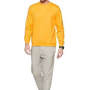 OEM Custom Men's 100% Cotton French Terry Pullover Sweatshirt Oversized Mock Neck Drop Shoulder Crewneck <b>Jumper</b> Plain hoodies - Product Image 4