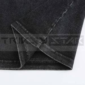 Personnalisé 100% Coton Ringer T-shirts Tricoté Top Tee pour Hommes Femmes Unisexe Hip Hop Streetwear Surdimensionné Lavé Style pour l'été - Product Image 4