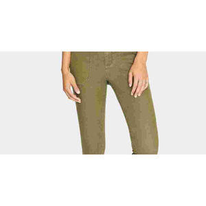 Jeans Cigarette Elasticizzati Verdi da Donna Sanctuary Taglia XL Traspiranti Stile High Street Vestibilità Skinny Svasata con Decorazione a Bottoni - Product Image 2