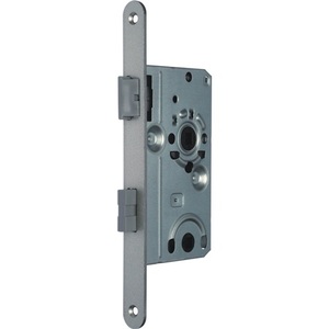 Serrure à mortaise pour porte intérieure droite, plaque frontale argentée arrondie, Classe 1 SSF DIN, BAD20/55/78/8mm, Catégorie de produit : Serrure de vélo - Product Image 1