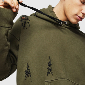 เสื้อฮู้ดขนแกะสำหรับผู้ชายผ้าฝ้าย100% มีหลายสีและเสื้อฮู้ดซักกรดวินเทจสำหรับผู้ชายระบายอากาศได้ดี - Product Image 4