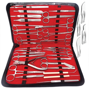Ensemble de 78 pinces pour étudiants vétérinaires en micro-chirurgie Outils manuels en acier et en métal Base d'instruments chirurgicaux - Product Image 1