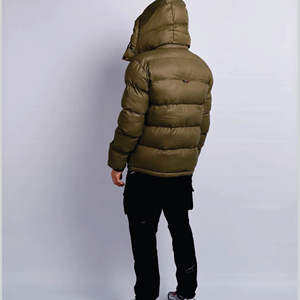 Veste en duvet d'hiver à imprimé intégral pour hommes Veste à col montant avec logo personnalisé du Nord Veste matelassée épaissie pour hommes - Product Image 5