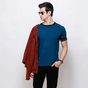 2024 High Quality 100% Cotton Regular Fit <b>Men's</b> T-<b>Shirts</b> <b>Black</b> Custom Printed Eco-Friendly 440g Fabric - Product Image 6