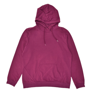 Haute qualité femmes décontracté rose chaud pull à capuche respirant coton polaire au-dessus du genou longueur hauts courts motif solide - Product Image 1