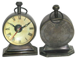 Reloj de mesa de casco de buceo náutico de alta calidad hecho a mano, metal de latón más vendido con base de madera directo de proveedores indios - Product Image 6