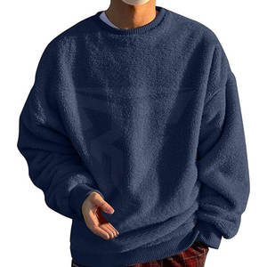 Couleur personnalisée décontracté hommes Sherpa sweat-shirt grande taille 100% coton hiver mode Design solide motif respirant séchage rapide - Product Image 1