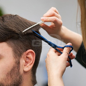 Ciseaux de barbier pour droitiers, nouvelle conception, livraison directe d'usine, légers, lame en acier inoxydable 4Cr13, prix bas - Product Image 2