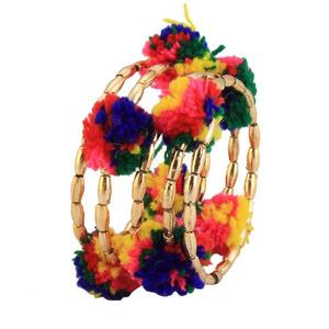 Pulsera de cuentas de moda Kada de hilo multicolor chapado en oro Urthn 1403307 - Product Image 1