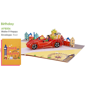 Nueva tarjeta emergente 3D Original, tarjeta de felicitación, invitaciones de fiesta, regalos, tarjeta de regalo de Año Nuevo, postal de aniversario - Product Image 1