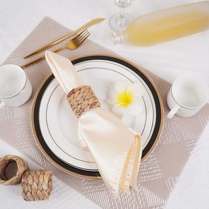 Décor de dîner ronds de serviette uniques anneau de jacinthe d'eau de meilleure qualité pour les serviettes produites au Vietnam - Product Image 2