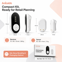 Alarme d'énurésie sans fil Anicebb Compact Clip Sensor avec récepteur local 28,8g et capteur 7,5g pour la planification commerciale