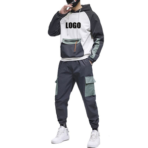 Ensemble de survêtements et sweat à capuche oversize en molleton pour hommes, vêtements de sport décontractés pour le jogging, sweat à capuche écologique de grande taille - Product Image 6