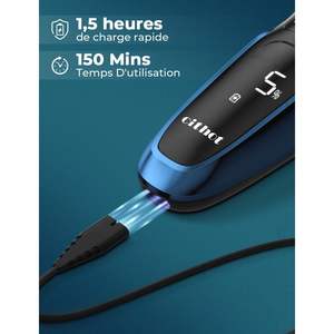 Afeitadora Eléctrica Portátil para Hombre con Cabezal Rotatorio, Cuchilla Triple, para Afeitar en Seco y Húmedo, Recortadora de Barba, Resistente al Agua IPX7, Lavable - Product Image 2