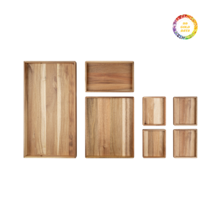 Plateau en bois économique pour usages multiples - Idéal pour l'organisation et le service - Product Image 4