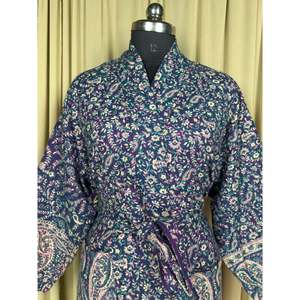 Cárdigan de Invierno Cálido y Acogedor para Mujer, Estilo Romántico, Color Verde Paisley, Abrigo Tipo Kimono con Bolsillos, Mezcla de Lana de Yak, Suave, Ropa de Casa ODM - Product Image 2