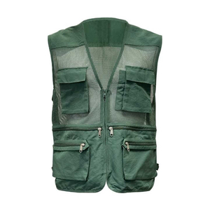 Gilet de construction haute visibilité fourni en usine en nylon polyester imperméable à l'eau avec poches réfléchissantes de sécurité à fermeture éclair - Product Image 4