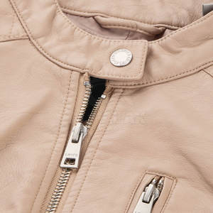 แจ็กเก็ตผ้าใบหนัง PU คุณภาพสูงของผู้หญิงแฟชั่นแบบถักคอปกตั้งระบายอากาศได้สำหรับฤดูหนาว - Product Image 6