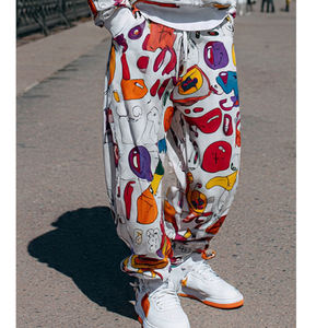 Oversized Sublimation Jogger Set <b>Men</b> Wide Legs 500 GSM Sublimated Tracksuit <b>Mens</b> Pullover Printed Hoodie Baggy Fleece <b>Trouser</b> - Product Image 2
