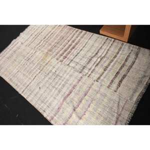 Alfombra moderna de lana blanca de 4,2x6,7 pies, diseño de retazos rectangulares turcos, respaldo de látex para sala de estar, decoración de pasillo, Alfombra de habitación de 10mm - Product Image 4