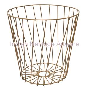 Poubelle ronde en fil de fer moderne IHA IHAWB035 pour le bureau et la maison, fabriquée en Inde - Product Image 5