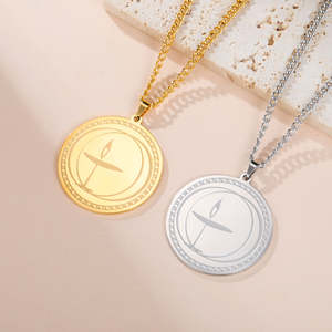 Pendentif Saint Graal en argent sterling 925 plaqué or 14 carats et rhodium, collier amulette en moissanite pour femmes et hommes - Product Image 3