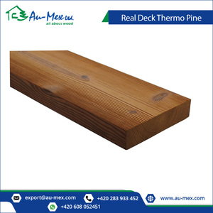 Surface douce moderne du Decking 26x118mm de pin de Thermowood en bois solide de style - Product Image 4