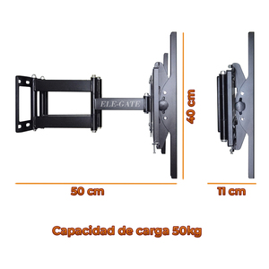Supporto TV per Schermi da 35 a 75 Pollici, Braccio in Acciaio Doppio Estensibile con Funzione Girevole, Supporto o Staffa TV in Confezione Sigillata - Product Image 2