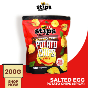 Exportación Asequible Ofertas al por mayor Stip's Chips Huevo salado Patatas fritas picantes 200g - Product Image 3