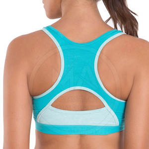 สปอร์ตบราผ้าสแปนเด็กซ์/ ไนลอนสำหรับผู้หญิงสปอร์ตบราออกกำลังกายเล่นโยคะฟิตเนสยิมระบายอากาศได้ดีมาใหม่ - Product Image 3