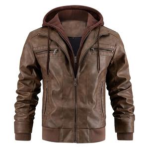 Veste en cuir grande taille de haute qualité pour hommes, vêtements d'extérieur coupe-vent, fermeture à glissière, vêtements de course automobile respirants - Product Image 6