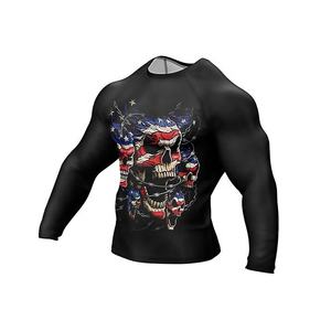 Rashguard de Jiu-Jitsu personnalisé de haute qualité, BJJ MMA, style sportif long, tissu de compression respirant, prix de gros bon marché - Product Image 1