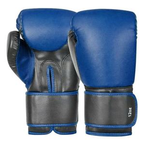 Guantes de boxeo de entrenamiento de cuero sintético profesional con correa de muñeca ajustable con cordones dedo completo al por mayor - Product Image 3