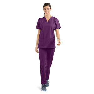 Offre Spéciale – Ensembles de Blouses et Pantalons d'Infirmière à Manches Courtes à Séchage Rapide avec LOGO Imprimé – Uniformes de Clinique en Polyester/Coton Unisexe Personnalisables - Product Image 1