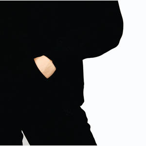 Sudadera con Capucha Extra Grande para Mujer, Corte Holgado, 80% Algodón, 20% Poliéster, Diseño Lineal Arqueado, Color Negro - Product Image 6