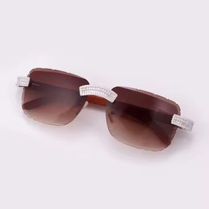 New Trendy Goggles Unisex Eyeglasses Studded With Moissanite Diamonds Ideal for Everyday Wear new Designer Luxury <b>Sunglasses</b> - Product Image 3