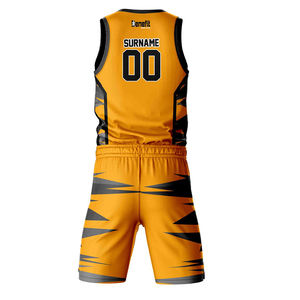 Ensemble d'uniformes de basket-ball en polyester unisexe, vêtements de sport de plein air respirants avec motif d'équipe imprimé sans manches pour hommes et femmes - Product Image 2