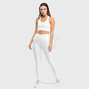Ensemble de yoga actif pour femmes Leggings taille haute Soutien-gorge de sport avec imprimé Maille respirante à séchage rapide Écologique pour la salle de sport Port quotidien - Product Image 2