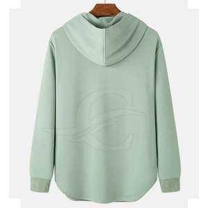 Sweat-shirt à capuche personnalisé pour homme, manches longues, mélange coton-polyester confortable, impression numérique unie, hiver, séchage rapide, respirant - Product Image 2